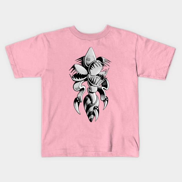 Fly Eater Kids T-Shirt by emilpytlik